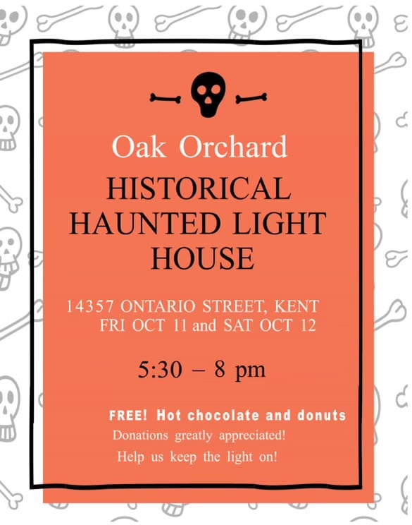 The 2024 Oak Orchard Historical Haunted Light House flyer